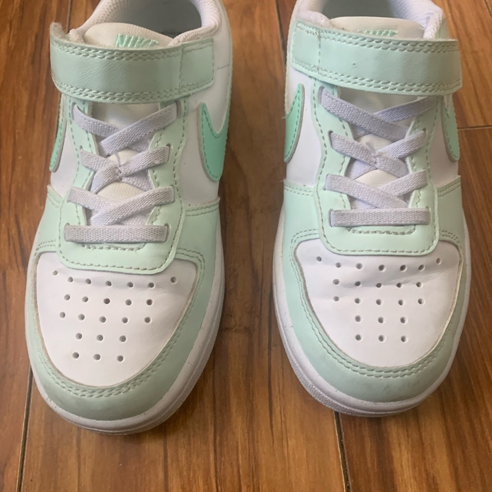 Kids Mint Green and White Sneakers